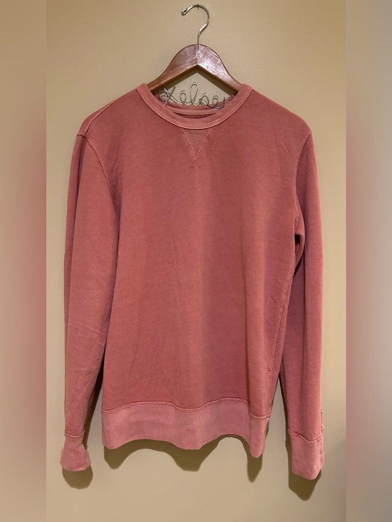 Faherty Other - Faherty Men’s Sunwashed Organic Cotton Crewneck Sweatshirt Pink Rose M Like New